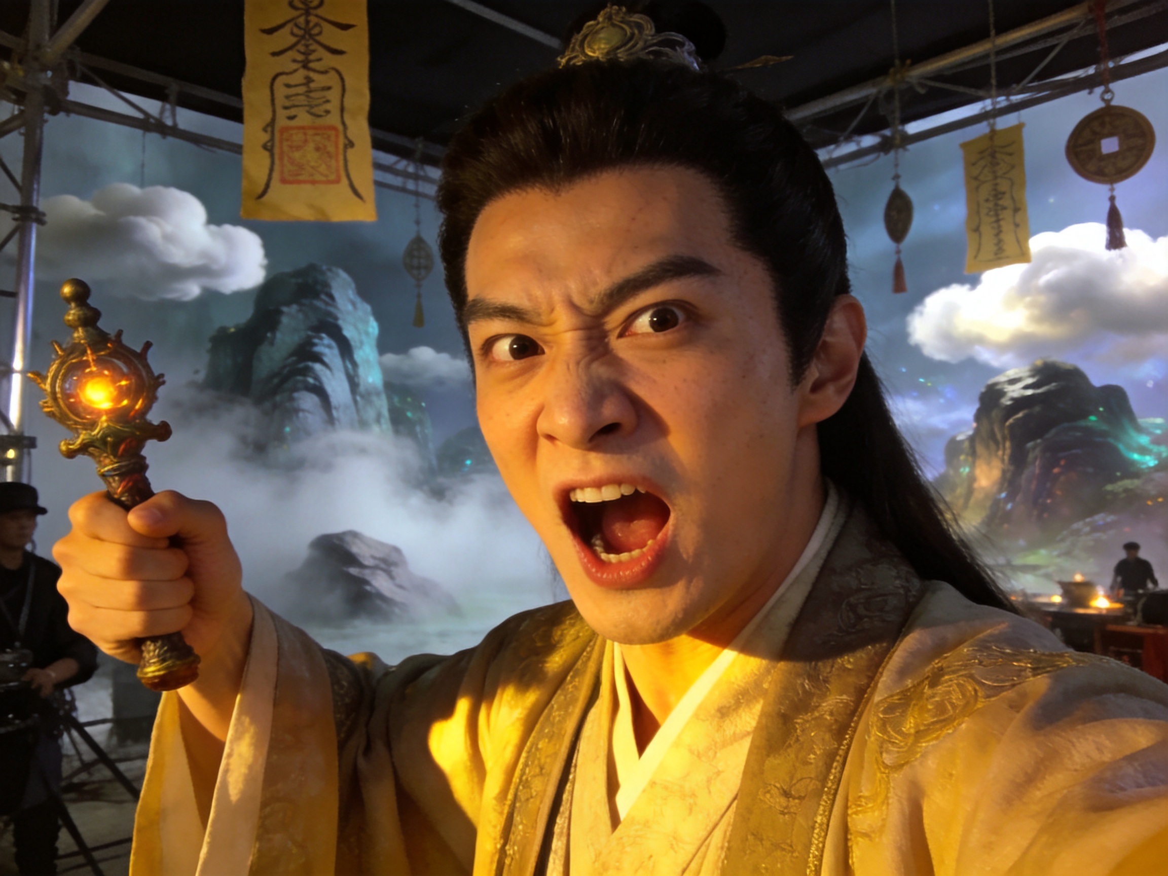 玄幻魔改短剧《我在剧组当神仙》竖版海报